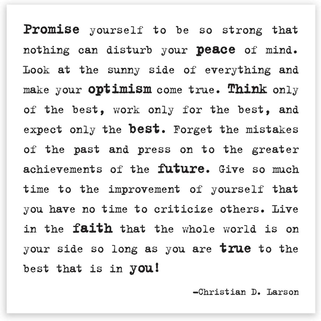 Quotable Promise Yourself Magnet