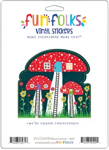 Mushroom Fun Folks Vinyl Sticker