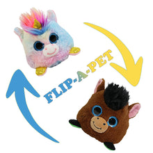 Load image into Gallery viewer, Horse and Unicorn Flip-A-Pet Toy