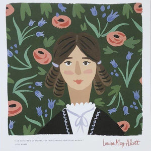 Ladies of Literature Louisa May Alcott Print