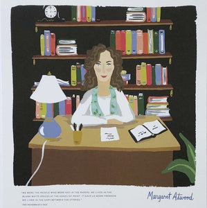 Ladies of Literature Margaret Atwood Print