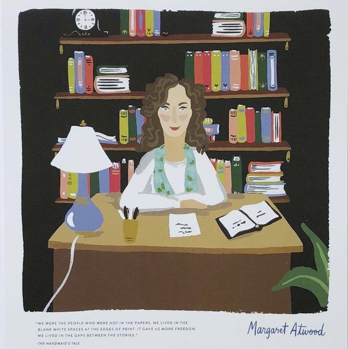 Ladies of Literature Margaret Atwood Print
