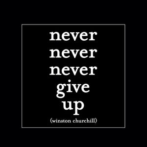 Quotable Never give Up Magnet