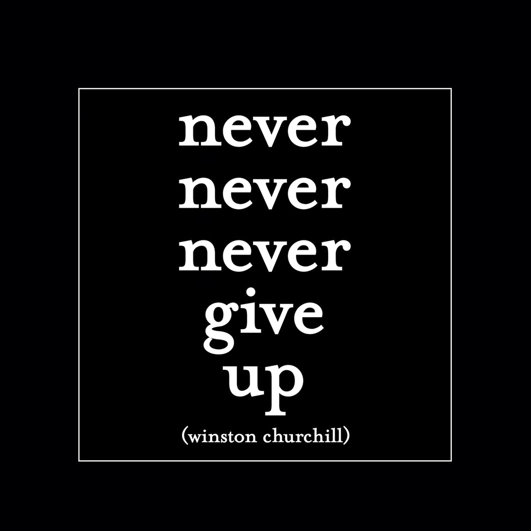 Quotable Never give Up Magnet