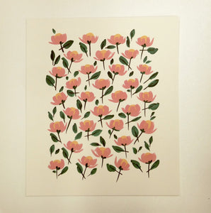 Blossom Contemporary Retro Art Print