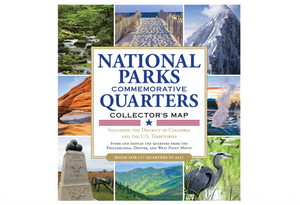 Peter Pauper Press National Parks Commemorative Quarters Collector's Map 2010-2021