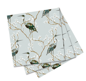Rockflowerpaper Cocktail Napkins Chinoiserie Heron