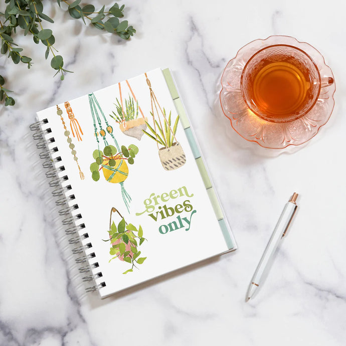 Green Vibes Only Lined Notebook