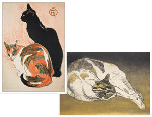Stationery-Caspar Steinlen Cats- Assorted Note Cards - Petals and Postings