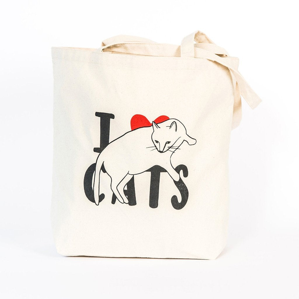 Totebags-Emily McDowell Studio- I LOVE CATS Tote Bag - Petals and Postings