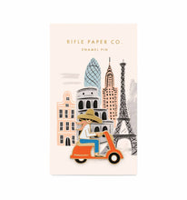Load image into Gallery viewer, Rifle Paper Co Scooter Girl Enamel Pin