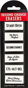 Peter Pauper Press Second Chance 6-pack of Erasers