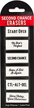 Peter Pauper Press Second Chance 6-pack of Erasers