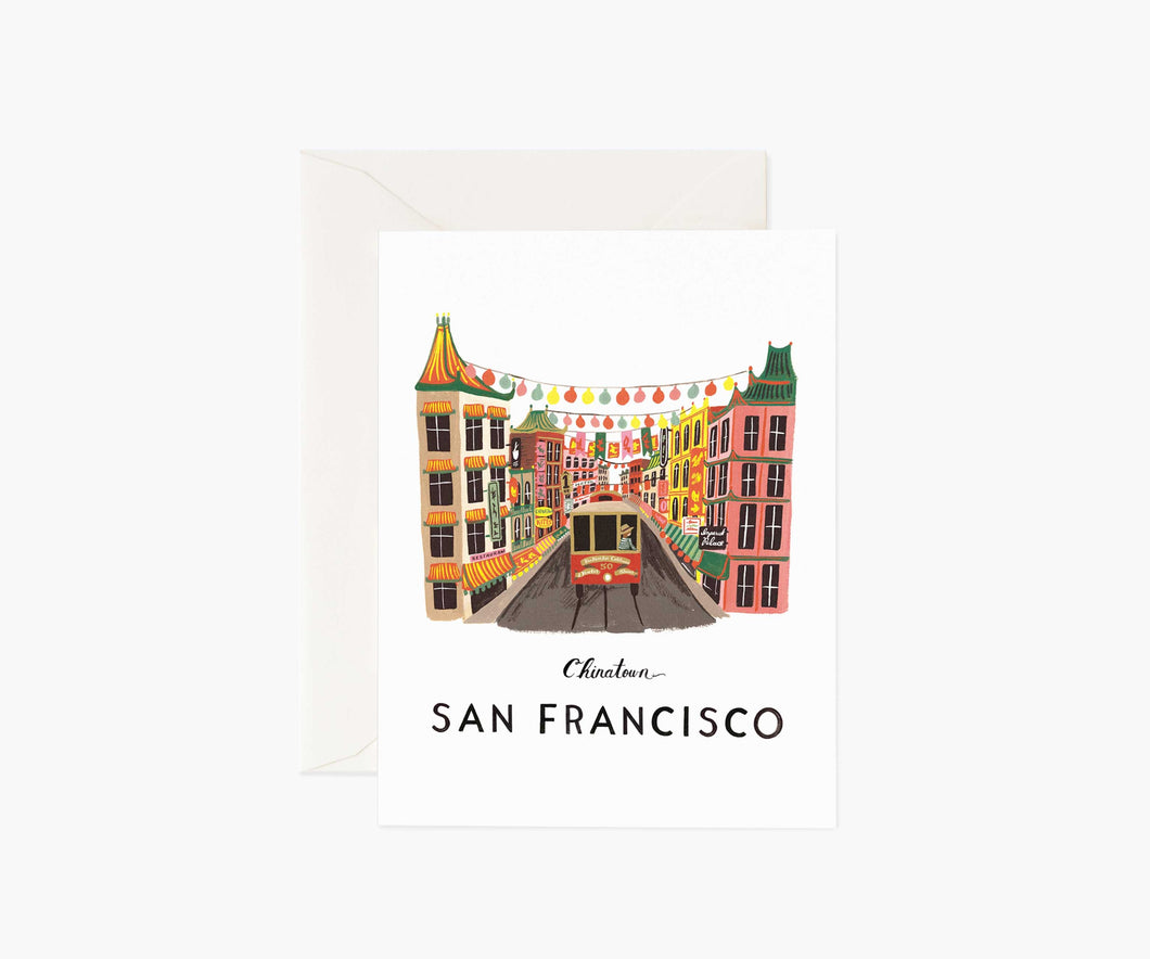 Rifle Paper Co. San Francisco Chinatown Blank Card