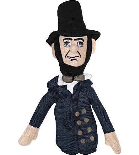 Unemployed Philosophers Guild Abraham Lincoln Finger Puppet and Fridge Magnet