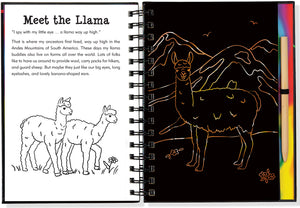 Peter Pauper Press Trace - Along Scratch and Sketch Llamas and Friends