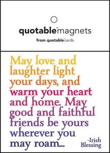 Quotable Love And Laughter Irish Blessing Magnet