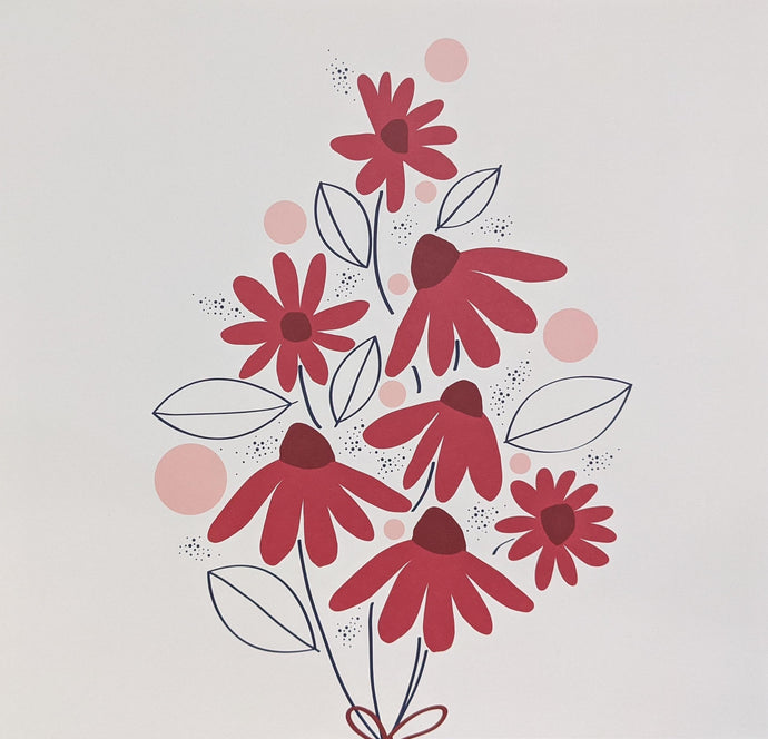 Red Bouquet Contemporary Art Print