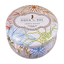 Load image into Gallery viewer, Aqua De Soi Travel Tin Candle Amber Woods