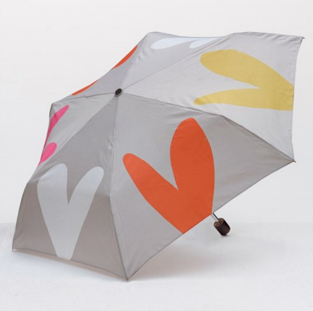 Caroline Gardner Layered Hearts Folding Umbrella