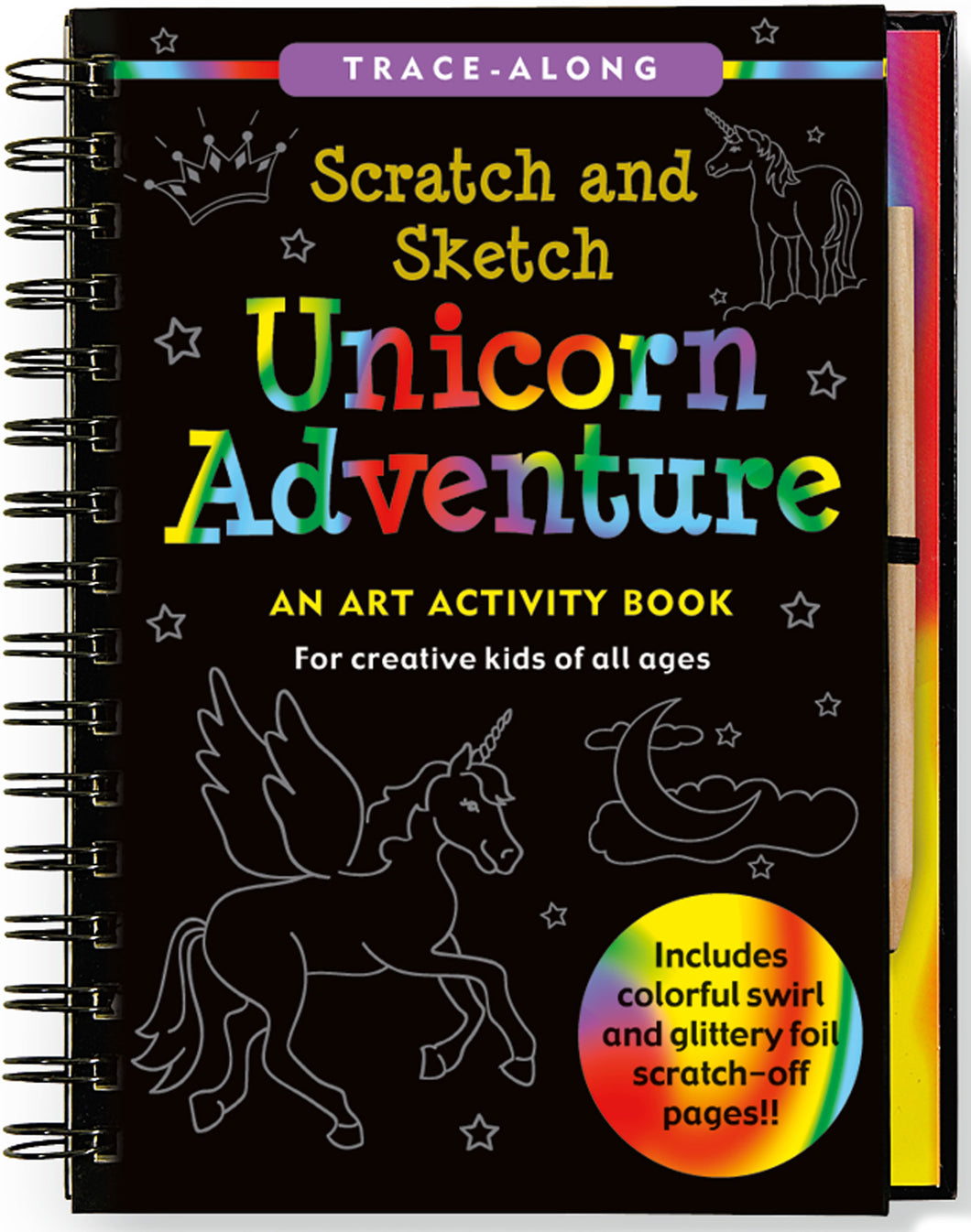 Peter Pauper Press Trace - Along Scratch and Sketch Unicorn Adventure