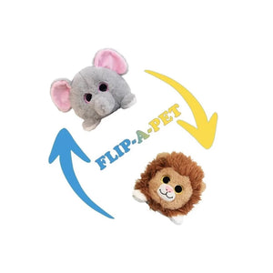 Elephant and Lion Flip-A-Pet Toy